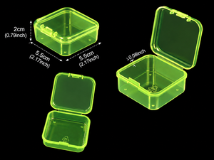 Caja de Plástico Transparente para Manualidades, Mini Contenedor Cuadrado de 5.5cm para Almacenamiento de Joyas y Cuentas - Product Image 2