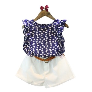 Completo Estivo Casual a Due Pezzi per Bambine di 10 Anni, 100% Cotone Morbido, Elegante e Alla <span class=keywords><strong>Moda</strong></span>, Abbigliamento per Bambini con Logo Personalizzato - Product Image 4