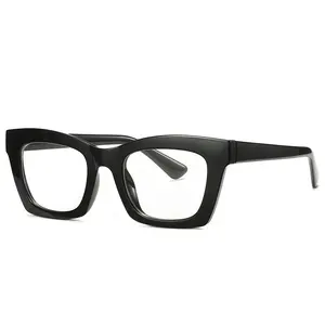 Qsky Wholesale Trend Luxury Plastic Computer Reader Glasses Tortoise Shell Square Frame Retro Reading Glasses For Ladies