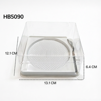 Boîte d'emballage en plastique transparente carrée personnalisée pour tiramisu, pâtisserie, pain et hamburger - Vente en gros