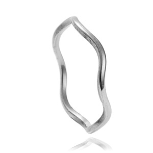European American Style Wave Shape <b>Ring</b> Gold Women's Fashion Jewelry Geometric Design Gift 23024 - Product Image 5