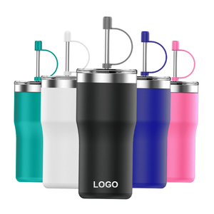 2024 produk penjualan laris cangkir Tumbler susu terisolasi vakum baja tahan karat dinding ganda untuk anak-anak dengan sedotan - Product Image 2