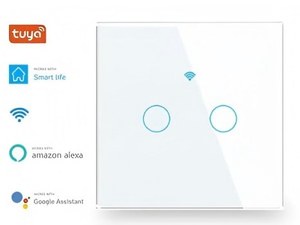 Interruptor Táctil Inteligente WiFi Safewire Tuya, 1/2/3 Botones, Estándar Europeo 86, Control por Voz con <span class=keywords><strong>Alexa</strong></span> y Google Home - Product Image 2