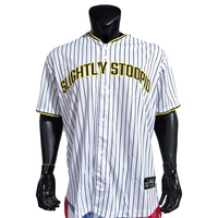 Jersey Baseball Custom Berkualitas Tinggi Bordir Logo Kustom Pria Remaja Murah Bergaris