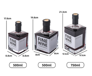 Logo personnalisé ou étiquette avec bouteilles en verre de liqueur de 375ml 500ml 750ml avec couvercle en verre ou en liège pour <span class=keywords><strong>vin</strong></span> whisky vodka brandy gin huile - Product Image 6