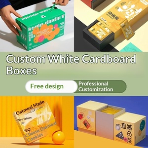 Custom White Cardboard Gift <b>Boxes</b> with Foil Stamping and Embossing Logo Printing - Product Image 4