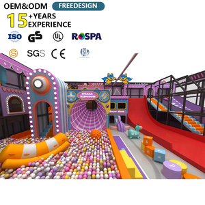 Équipement de terrain de jeu intérieur pour enfants avec toboggans et jeux interactifs, adapté aux entreprises - Product Image 1