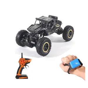 2.4G 4WD 1:14金属手表控制新特技漂移玩具车; 带灯光和音乐的双遥控漂移车，手表汽车玩具