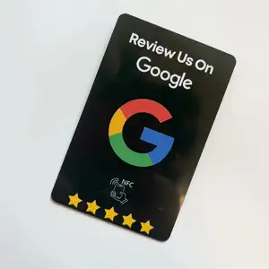 Hot Sale Customized Ntag213 nfc google review stickers with QR code for social media card