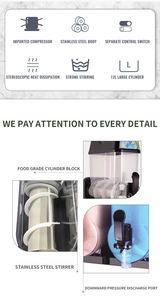 900W komersial tiga mangkuk ukuran penuh 15L * 1 Frozen minuman Dispenser 15L * 1 mesin makanan ringan untuk es minuman es dan jus - Product Image 6