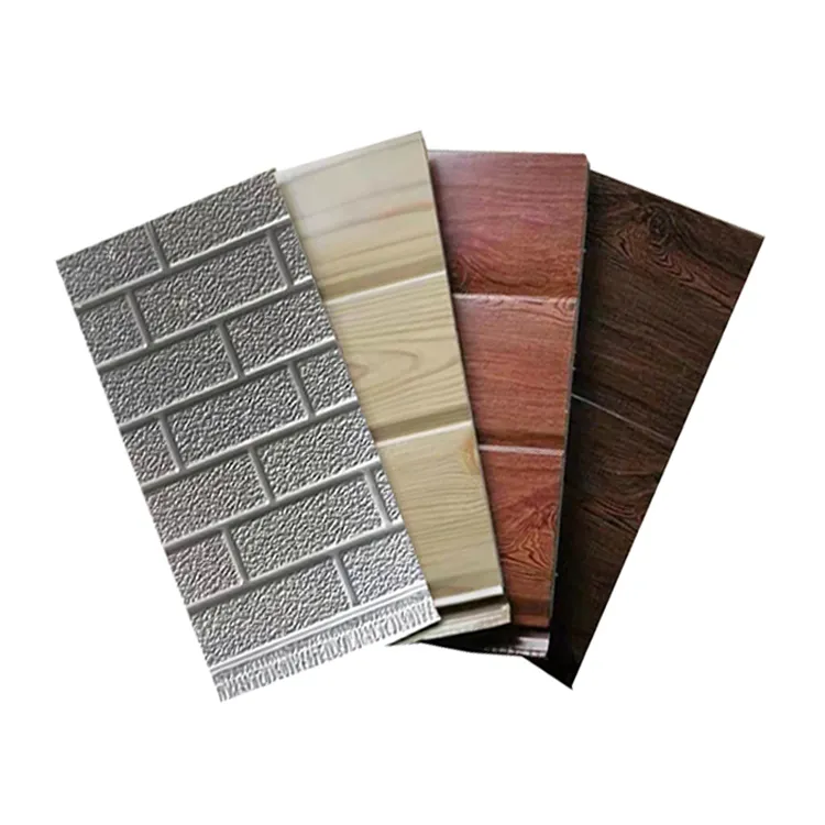 China manufacturer wood color pu foam insulated decorative metal siding wall panels