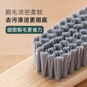 Bamboo Shoe Brush Soft Pbt Bristles Long Handle Deep Clean For Sneakers - Product Image 5