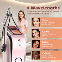 Machine d'épilation au laser diode 808nm 755nm 1064nm à 3 longueurs d'onde avec refroidissement par glace, équipement de salon de beauté pour distributeurs