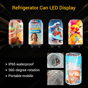 จอแสดงผล LED แบบยืดหยุ่นรูปทรงกระป๋องเบียร์แบบกำหนดเอง ควบคุมผ่านแอพ WiFi สำหรับโฆษณาในร่ม รูปทรงกระบอก สำหรับการเล่นวิดีโอแบบเลื่อน - Product Image 6
