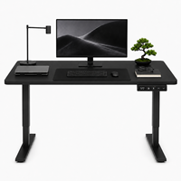 Bureau debout électrique ergonomique intelligent à moteur unique en métal moderne avec hauteur réglable pour le bureau