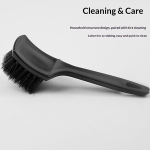 Brosse de nettoyage multi-couleurs pour pneus de voiture - Manche en PVC + poils en PP, durable, pour le nettoyage des jantes de voiture/moto/<span class=keywords><strong>vélo</strong></span> - Product Image 2