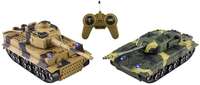 Juego de 2 Tanques de Combate Militares a Control Remoto para Niños - Incluye Sonidos del Ejército, Luces Delanteras y Baterías