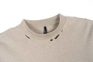 เสื้อยืดผ้าฝ้ายพิมพ์ลายโลโก้แบบวินเทจเสื้อ100เปล่าออกแบบได้ตามต้องการ - Product Image 4