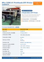 Imprimante DTF industrielle 8 têtes 60 cm, impression haute vitesse avec carte Hoson, têtes d'impression I3200/i1600 en option pour le transfert sur vêtements