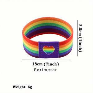 Custom Elastic Wristband <b>Rainbow</b> <b>Bracelet</b> NFC Rfid Wristband Men Armband Sport Wrist Band Elastic Bangle <b>Bracelet</b> - Product Image 3