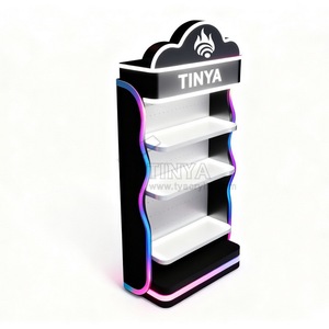 رف عرض مضاء بتقنية LED من ماركة TINYA لمنتجات التبغ، رفوف متاجر حديثة من الأكريليك مع أضواء نيون RGB - Product Image 6