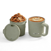 Taza de Café 2 en 1 de Acero Inoxidable de Doble Pared de 12 oz, con Tapa Giratoria y Asa, Grado Alimenticio, Venta al por Mayor ODM Everich