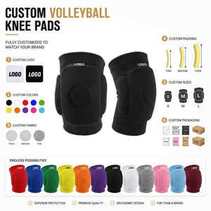 Genouillères <span class=keywords><strong>de</strong></span> protection en mousse épaisse résistantes aux chocs avec logo personnalisé pour le volleyball (vente en gros) - Product Image 4