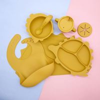 Ensembles cadeaux pour nouveau-nés Vaisselle pour bébé en gros Assiettes pour bébé sans BPA Ensembles Alimentation en silicone