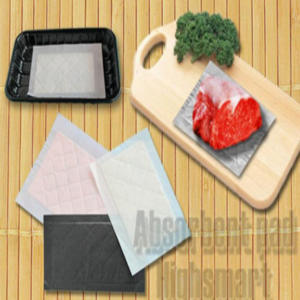 HIGH <b>SMART</b> High Quality Perforated PE Film Super Absorbent <b>Pad</b> 80X150MM with Custom Logo for FoodMeat Seafood and Poultry - Product Image 4