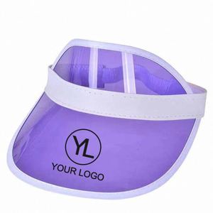 Visera Transparente con Logotipo Personalizado, Gorra de PVC Ajustable, Sombrero de Plástico Transparente para Eventos de Verano al Aire Libre - Product Image 6