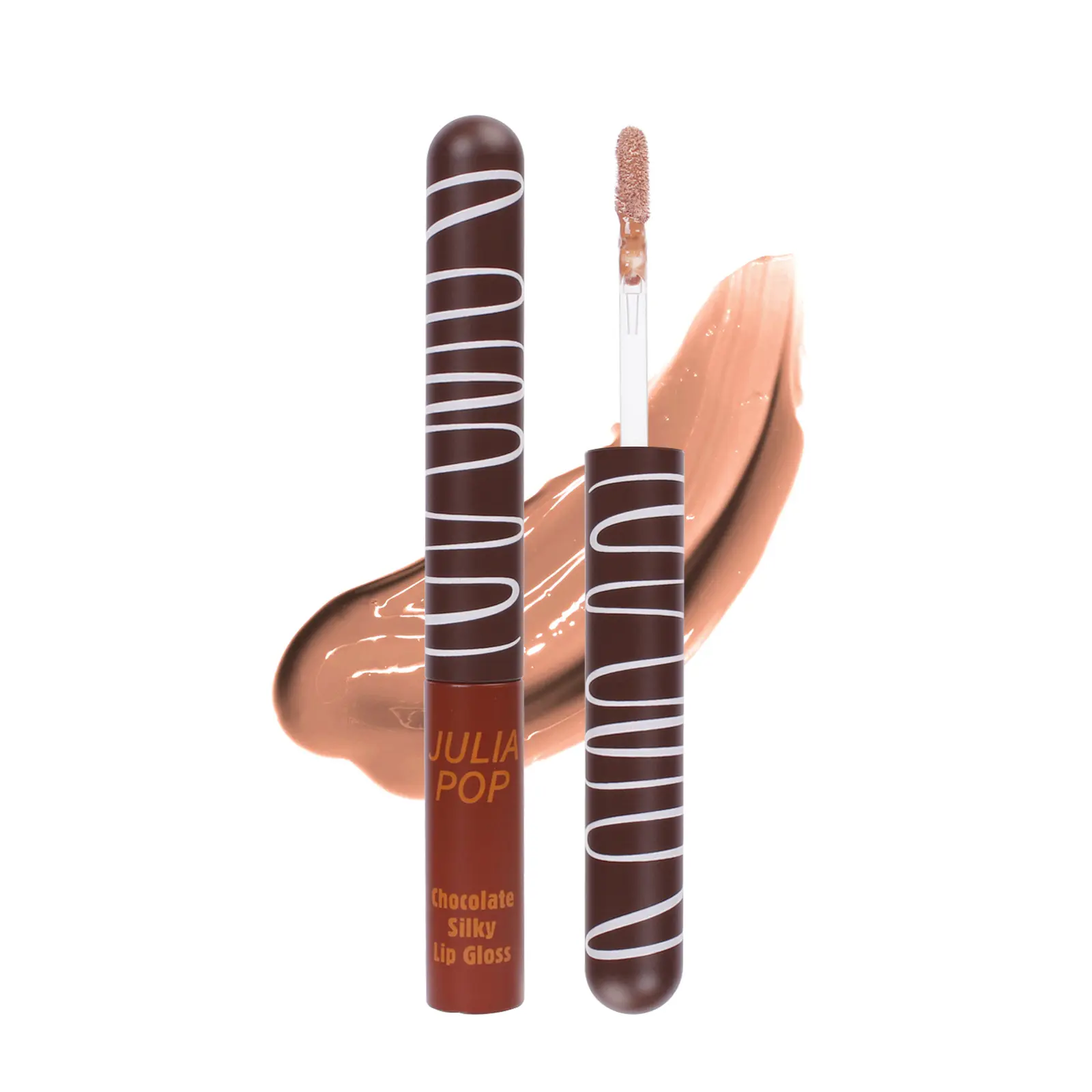 プライベートラベル11色ChocolateChocolateリップグレイズ保湿保湿持続的な保湿ヌードミラーをカスタマイズできます