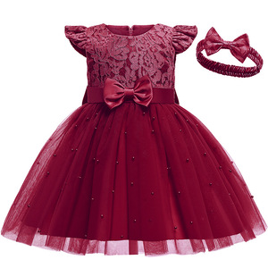 Vestidos de Niña para Fiesta de Cumpleaños 2022, Vestidos de Perlas para Bebés y Niñas, Vestidos de Gala Infantiles - Product Image 2