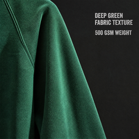 Sweat à capuche graphique gaufré RAMAX 500 GSM épais vert, pull streetwear pour homme, fabricant OEM ODM personnalisé en gros