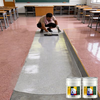 Peinture époxy colorée anti-poussière pour sols, revêtement et peinture époxy auto-nivelante pour sols en sable coloré