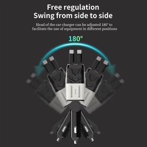 Chargeur de voiture robuste 66W 4 en 1 avec câbles rétractables pour camions tout-terrain, SUV, adaptateur de charge rapide universel 12/24V - Product Image 3