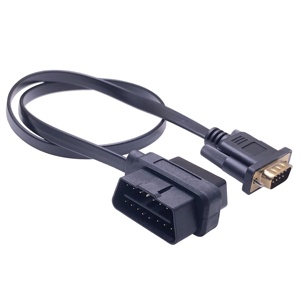 AOTAI-Câble plat d'extension adaptateur RS232 série VGA DB9 mâle vers OBD2 M/F pour les diagnostics de voiture - Product Image 6