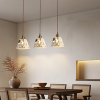 Lampe suspendue LED en pierre translucide de style industriel rétro, lumière chaude, lampe de salle à manger japonaise Wabi-sabi, comptoir de bar créatif
