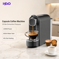 Petite machine à café à vapeur, moins de 5 tasses, 20 bars, 1400 W, chauffe rapide en 40 secondes, plateau amovible, ABS, 110~240 V, machine à expresso domestique