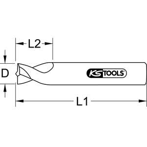 KS TOOLS Broca de soldadura por puntos de carburo, 10mm, L = 44mm - Product Image 2