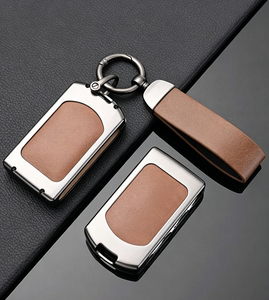 Étui de protection de clé de voiture en alliage de zinc et cuir, style professionnel et luxueux, pour <span class=keywords><strong>Volvo</strong></span> XC40 XC60 XC90, coque porte-clés 6 boutons - Product Image 3