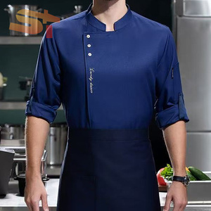 Uniforme de <span class=keywords><strong>Chef</strong></span> SIKE de Manga Larga para Restaurante, Barbacoa, Carne Asada y Filetes Occidentales - Product Image 2