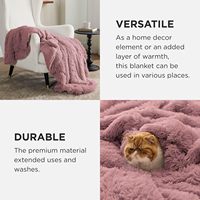 Couverture Polaire Sherpa en Fausse Fourrure Épaisse et Chaude, Tissée en PV, Personnalisable, Lavable en Machine, Vente en Gros Usine pour Femmes