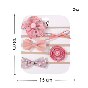 Accesorios para el Cabello de Bebés Recién Nacidos, Diademas con Flores y Lazos, Lindas Diademas Elásticas de Nailon Suave para Niñas - Product Image 5