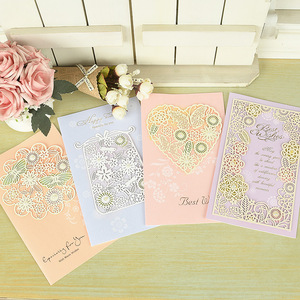 2025 último diseño estampado dorado fuentes de arte patrón 3D decoración Universal juego de tarjetas de mensaje diario con los mejores deseos - Product Image 5
