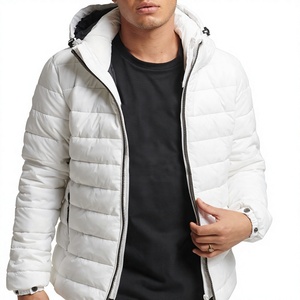 <b>Mens</b> Winter Warm Hooded Puffer Jacket Lightweight Water Resistant Quilted Outdoor <b>Coat</b> Wholesale Custom OEM - Product Image 1