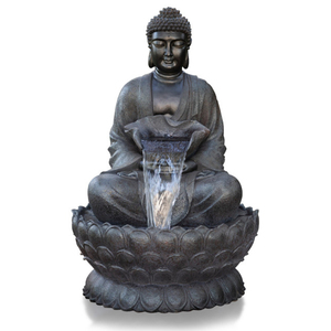 Customized Home Garden Decoration Metal Handmade Bronze Art Lord Buddha Face Water <strong>Fountain</strong> Indoor Sculpture Statue Prices