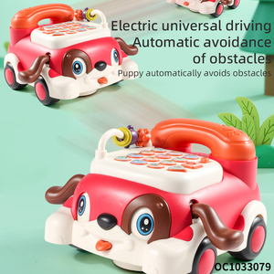 Perro personalizado al por mayor educación de la primera infancia juguetes de aprendizaje niños jugando música eléctrica teléfono móvil de plástico de juguete para niños - Product Image 5