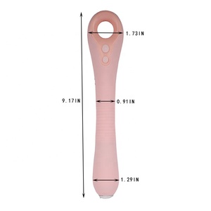 Potente Silicone di grado medico IPX5 telecamera di riscaldamento impermeabile vibratore 9 livelli ad alta frequenza vibrazione USB ricaricabile rosa - Product Image 3