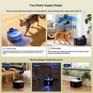 Bebedero Automático <span class=keywords><strong>para</strong></span> <span class=keywords><strong>Gatos</strong></span>, <span class=keywords><strong>Fuente</strong></span> de Agua Circulante Inalámbrica, Dispensador de Agua con Bomba Silenciosa Resistente a Mordidas <span class=keywords><strong>para</strong></span> <span class=keywords><strong>Gatos</strong></span> - Product Image 2