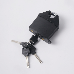 Candado de Hierro Reforzado Antirrobo de Alta Calidad de Fábrica FEIHUAN, Llave Cuadrada Negra, Recubrimiento Plástico Impermeable, 4 Llaves - Product Image 5